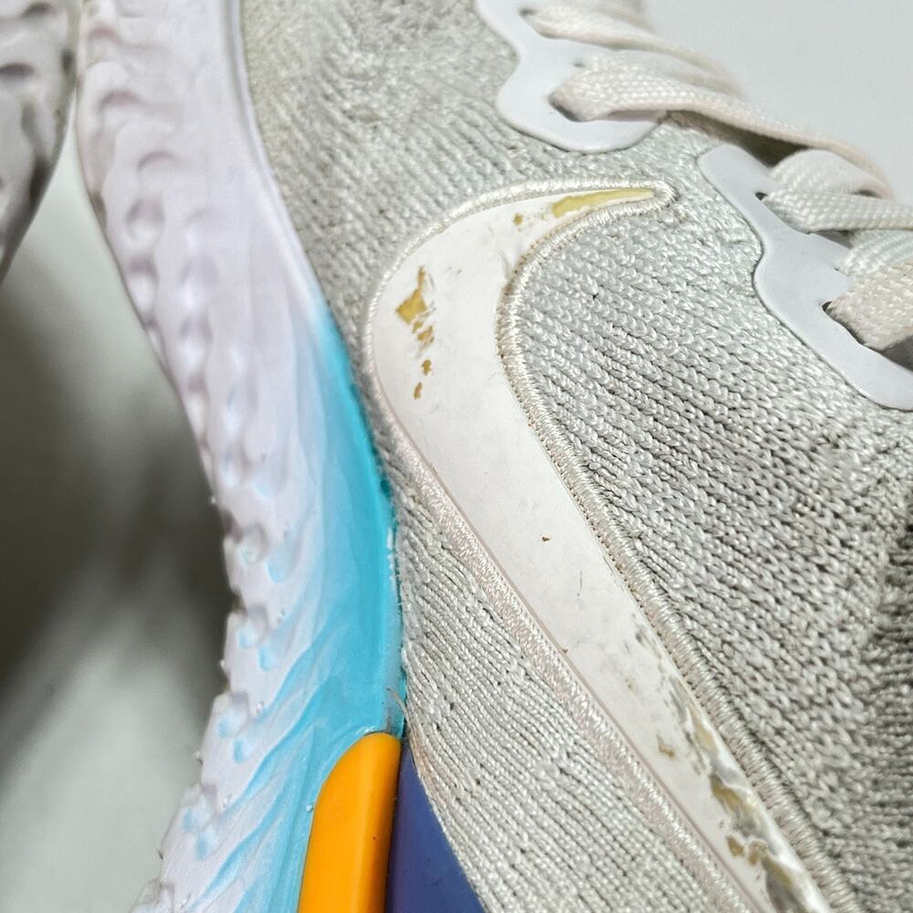 Nike Epic React Flyknit 2 Gray Blue Running Shoes BQ8927-104 Women's Size 10 - Picture 7 of 10